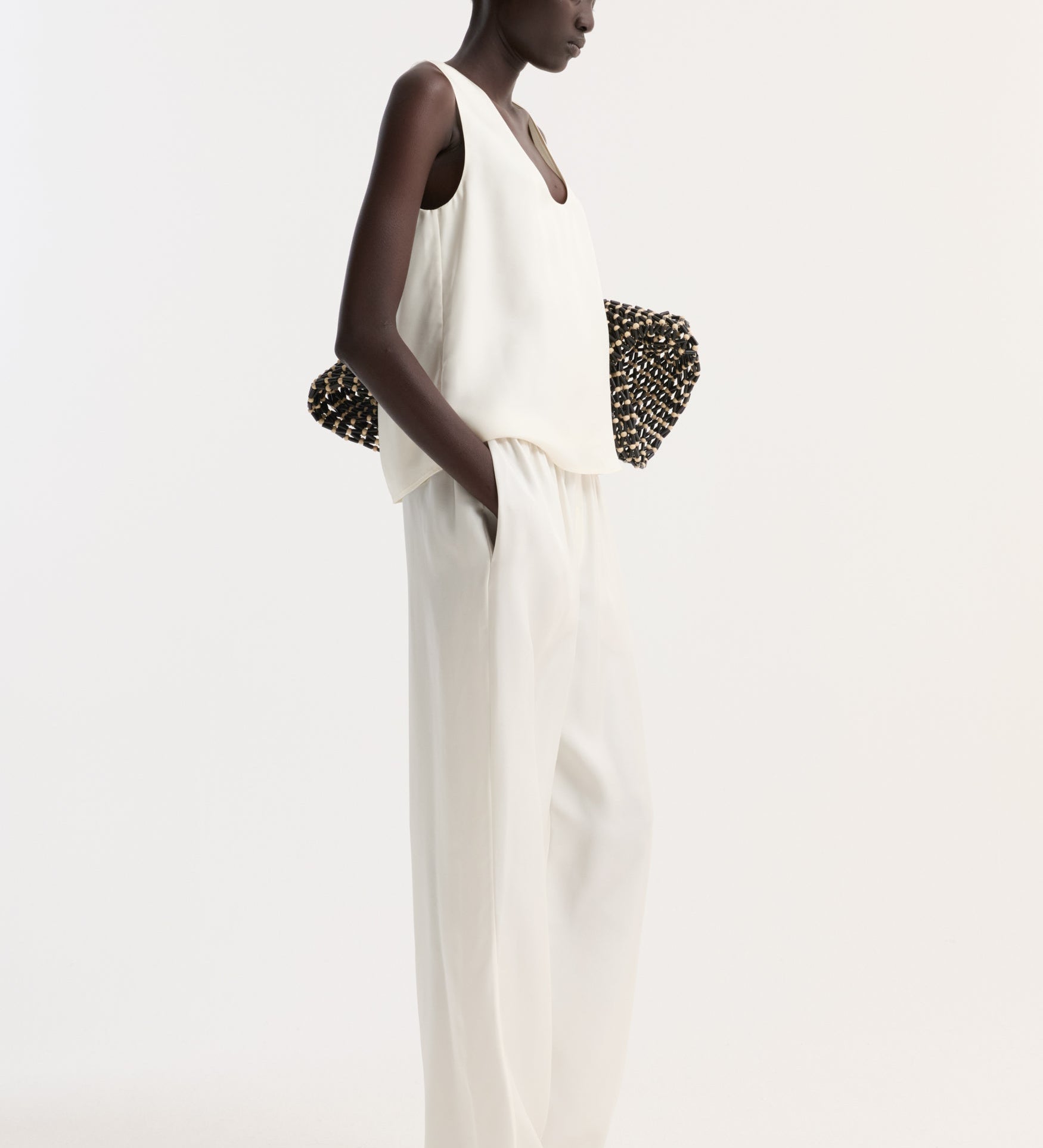 ROHE - Silk pyjama trousers | cream