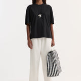 ROHE - Cropped wide leg trousers | off white