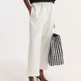 ROHE - Cropped wide leg trousers | off white