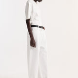 ROHE - Baggy fit turn - up denim | optic white