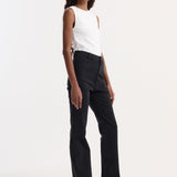 ROHE - High - rise straight stretch denim | black