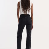 ROHE - High - rise straight stretch denim | black