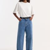 ROHE - Turn - up baggy denim | heritage blue