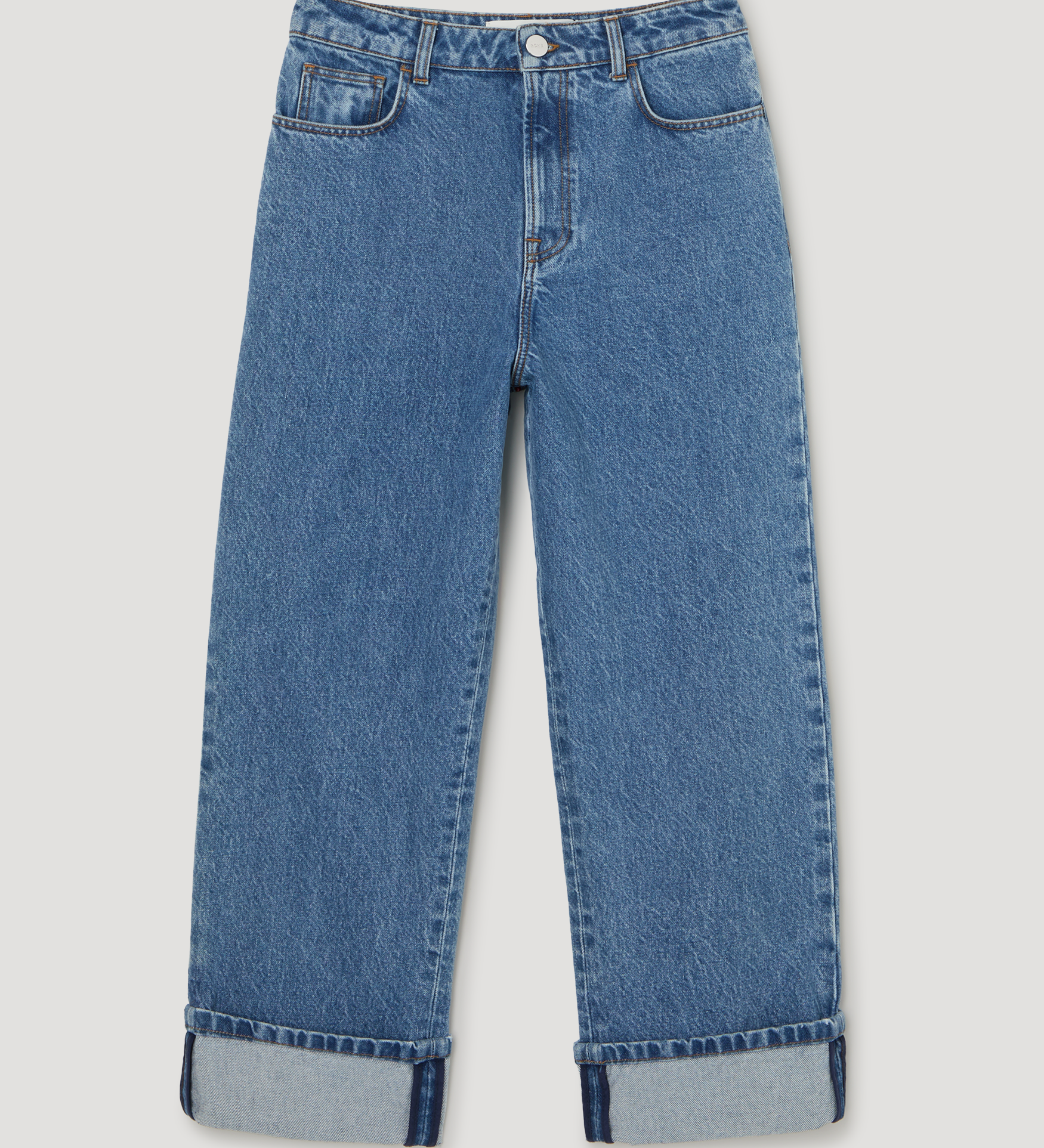 ROHE - Rixt - Turn - up baggy denim | heritage blue