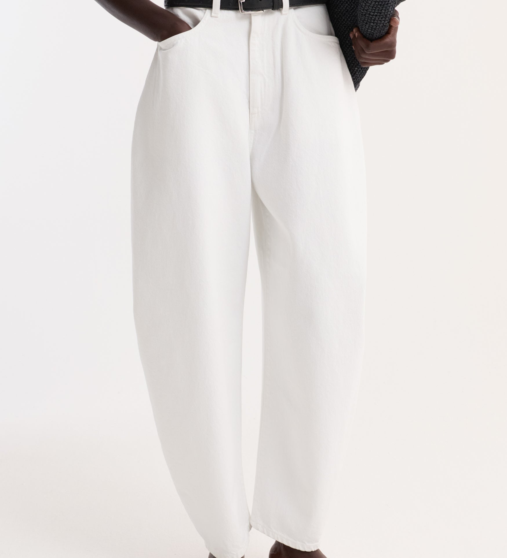 ROHE - High - waist sculptural denim | optic white