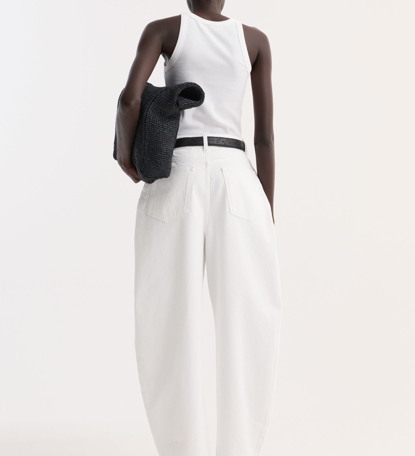ROHE - High - waist sculptural denim | optic white