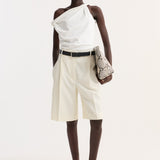 ROHE - Tailored single pleat shorts | off white