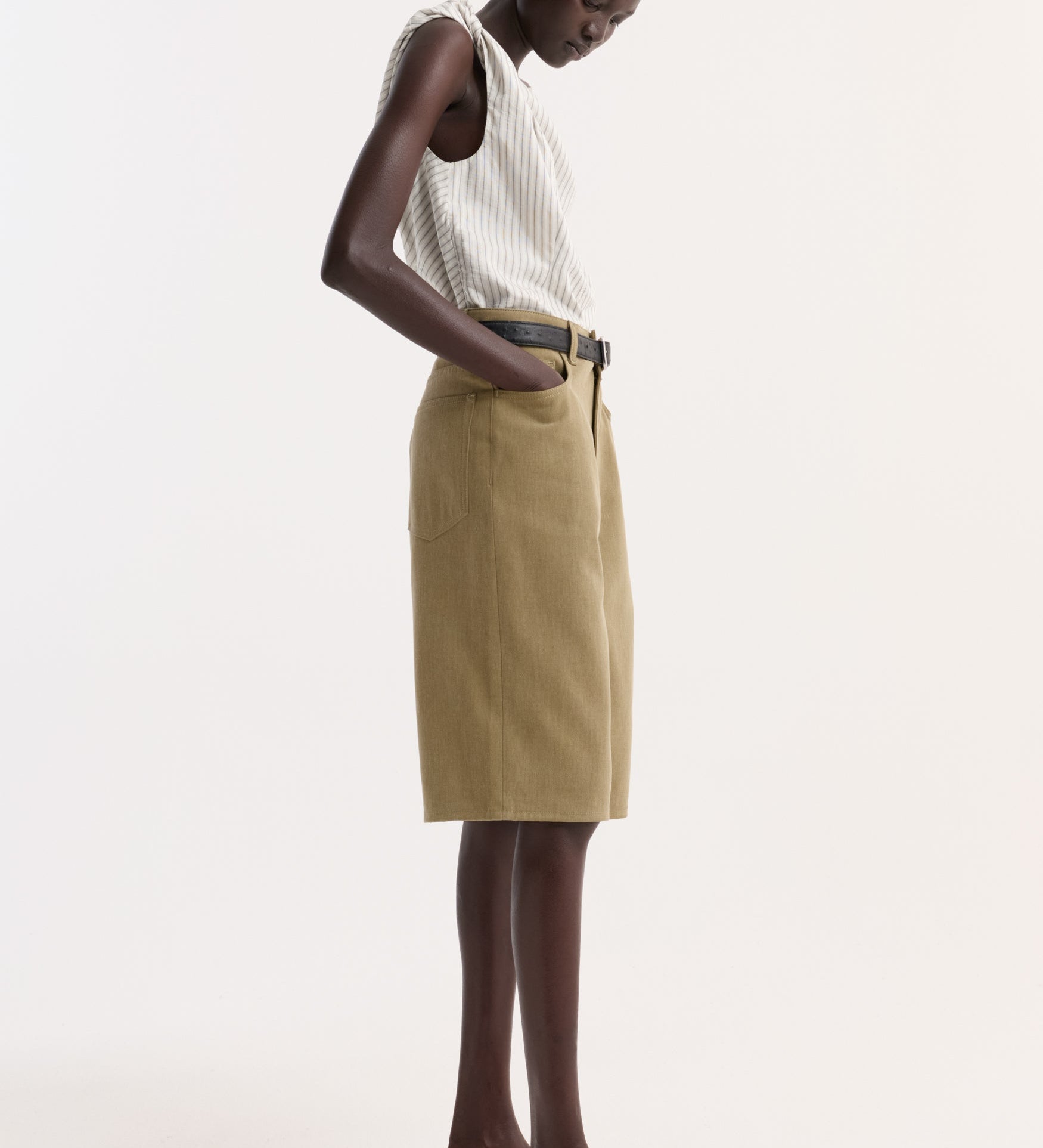 ROHE - Baggy fit denim shorts | sage