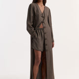 ROHE - Taped silk shorts | earth