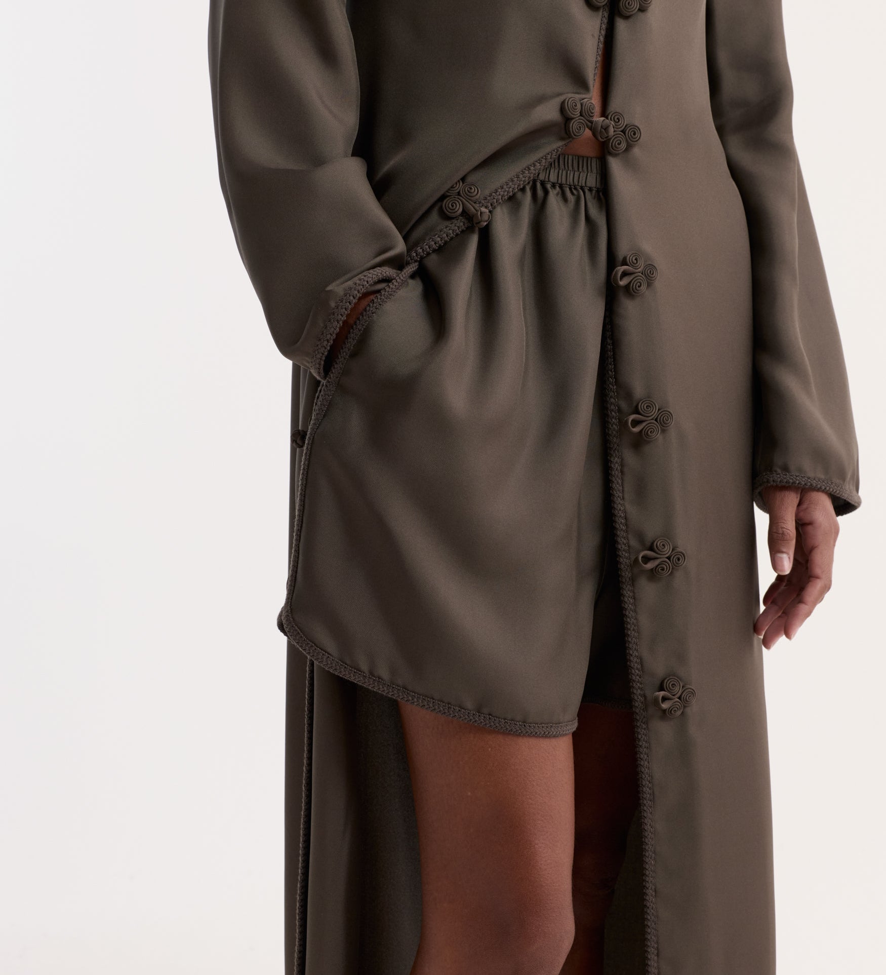 ROHE - Taped silk shorts | earth