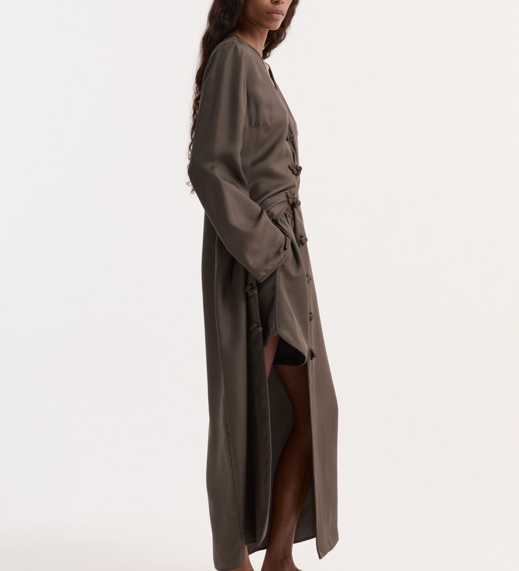 ROHE - Taped silk shorts | earth