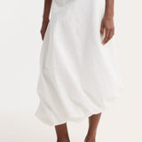 ROHE - Twisted crushed cotton skirt | optic white