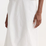 ROHE - Twisted crushed cotton skirt | optic white