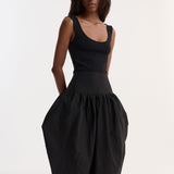 ROHE - Sculptural volume skirt | black