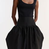 ROHE - Sculptural volume skirt | black