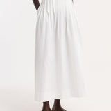 ROHE - Pleated poplin maxi skirt | optic white