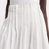 ROHE - Pleated poplin maxi skirt | optic white