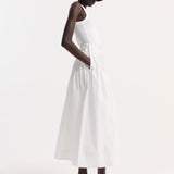 ROHE - Pleated poplin maxi skirt | optic white