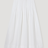 ROHE - Pleated poplin maxi skirt | optic white