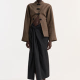 ROHE - Sarong textured skirt | black