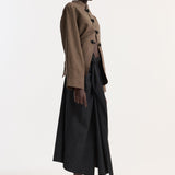 ROHE - Sarong textured skirt | black