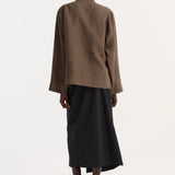 ROHE - Sarong textured skirt | black