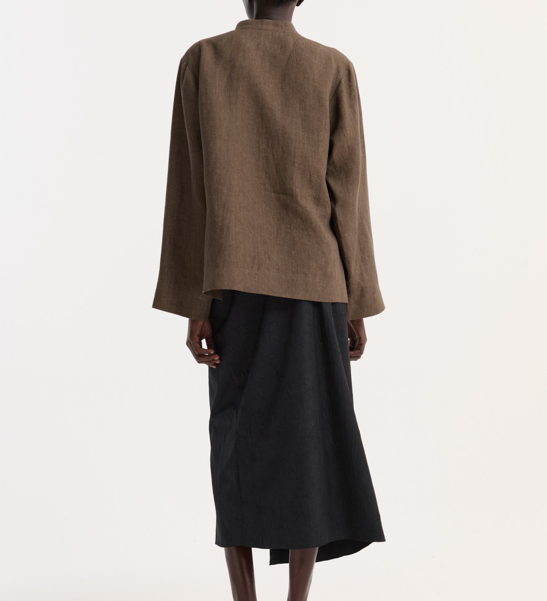 ROHE - Sarong textured skirt | black