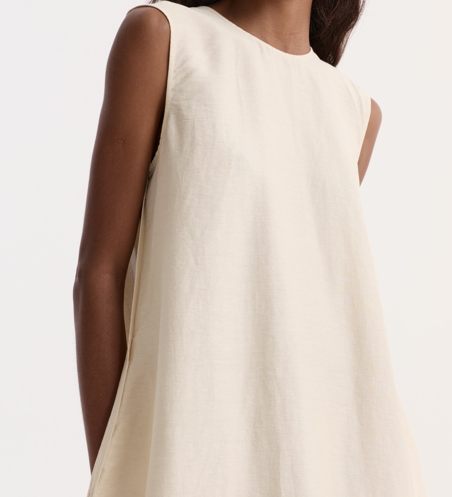 ROHE - Hourglass linen silk dress | butter