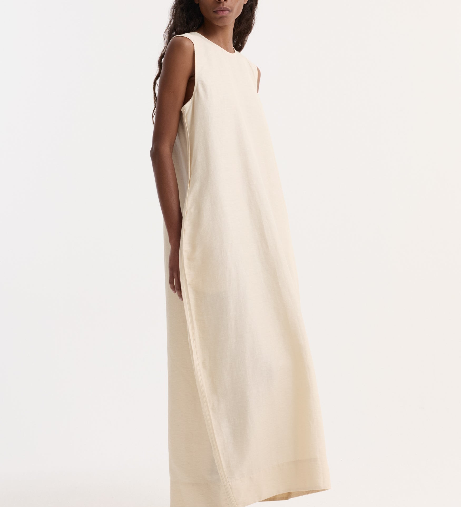 ROHE - Hourglass linen silk dress | butter