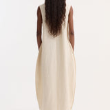 ROHE - Hourglass linen silk dress | butter