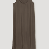 ROHE - Silk scoop - neck dress | earth