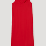 ROHE - Silk scoop - neck dress | red