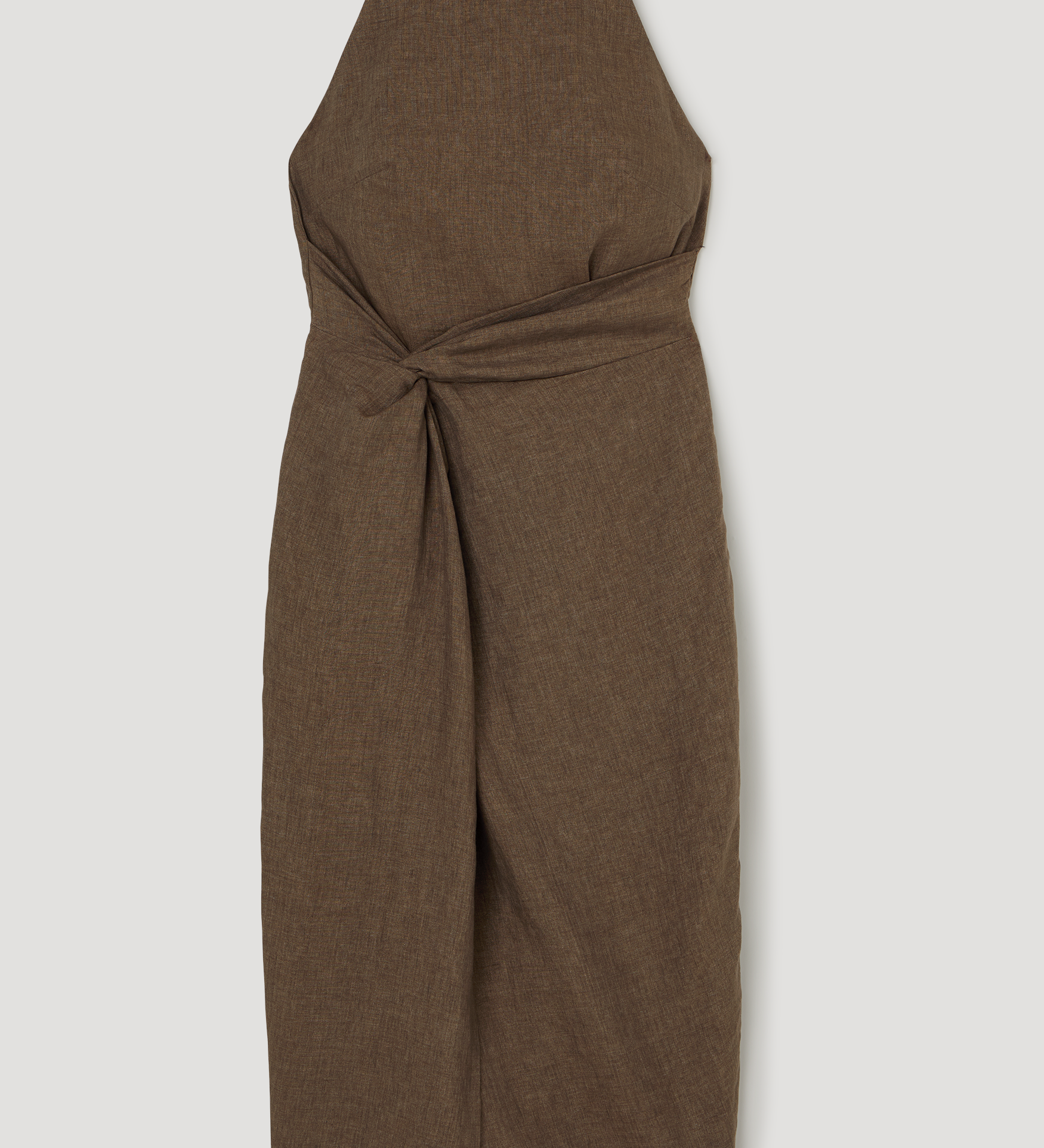 ROHE - Sarong dress | brown melange