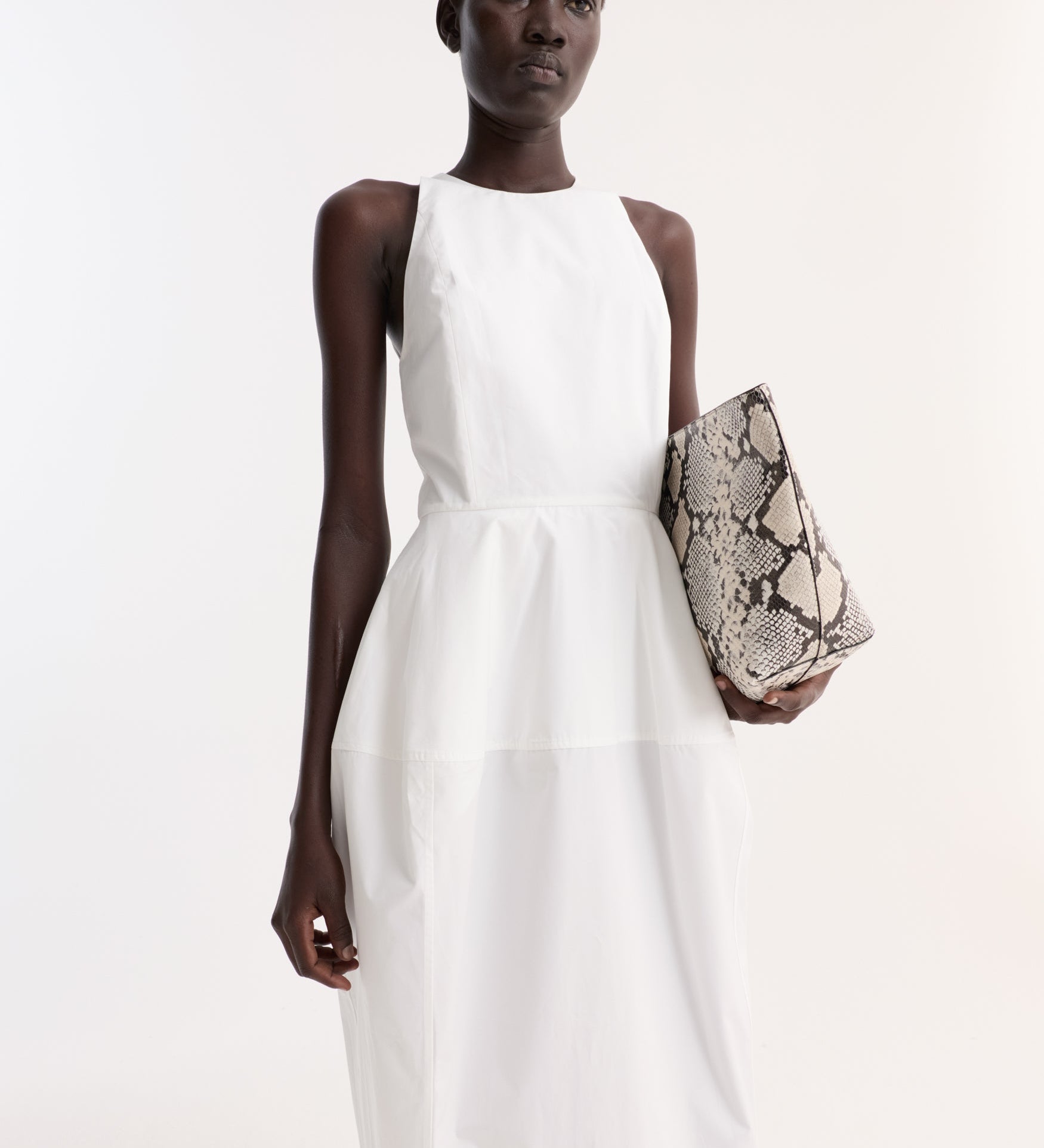 ROHE - Sculptural poplin dress | optic white