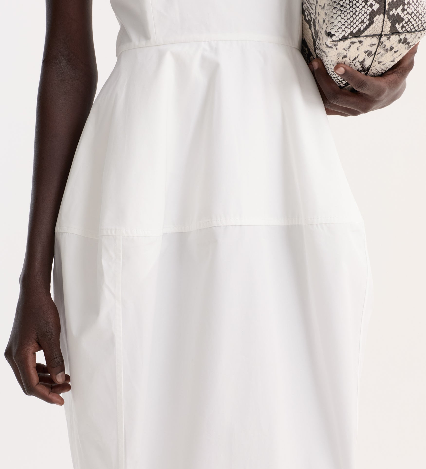 ROHE - Sculptural poplin dress | optic white