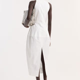 ROHE - Sculptural poplin dress | optic white