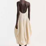 ROHE - Open back tulip dress | butter