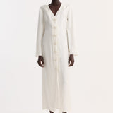 ROHE - Pankou closure silk dress | cream