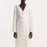 ROHE - Pankou closure silk dress | cream