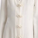 ROHE - Pankou closure silk dress | cream