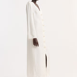 ROHE - Pankou closure silk dress | cream