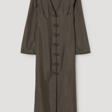 ROHE - Pankou closure silk dress | earth