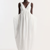 ROHE - Sculptural textured cotton dress | off white