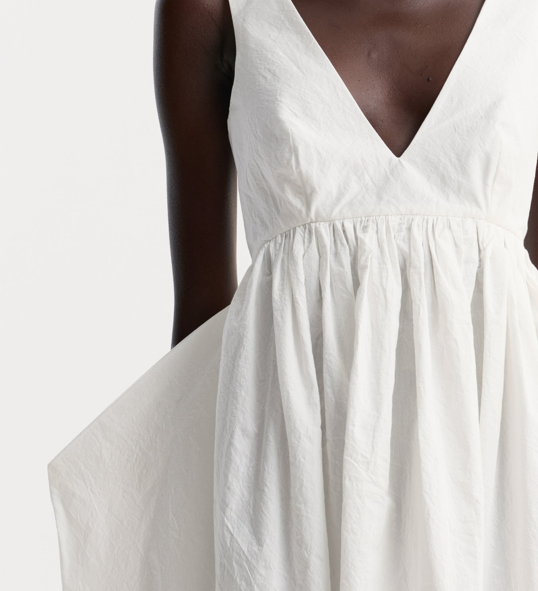ROHE - Sculptural textured cotton dress | off white