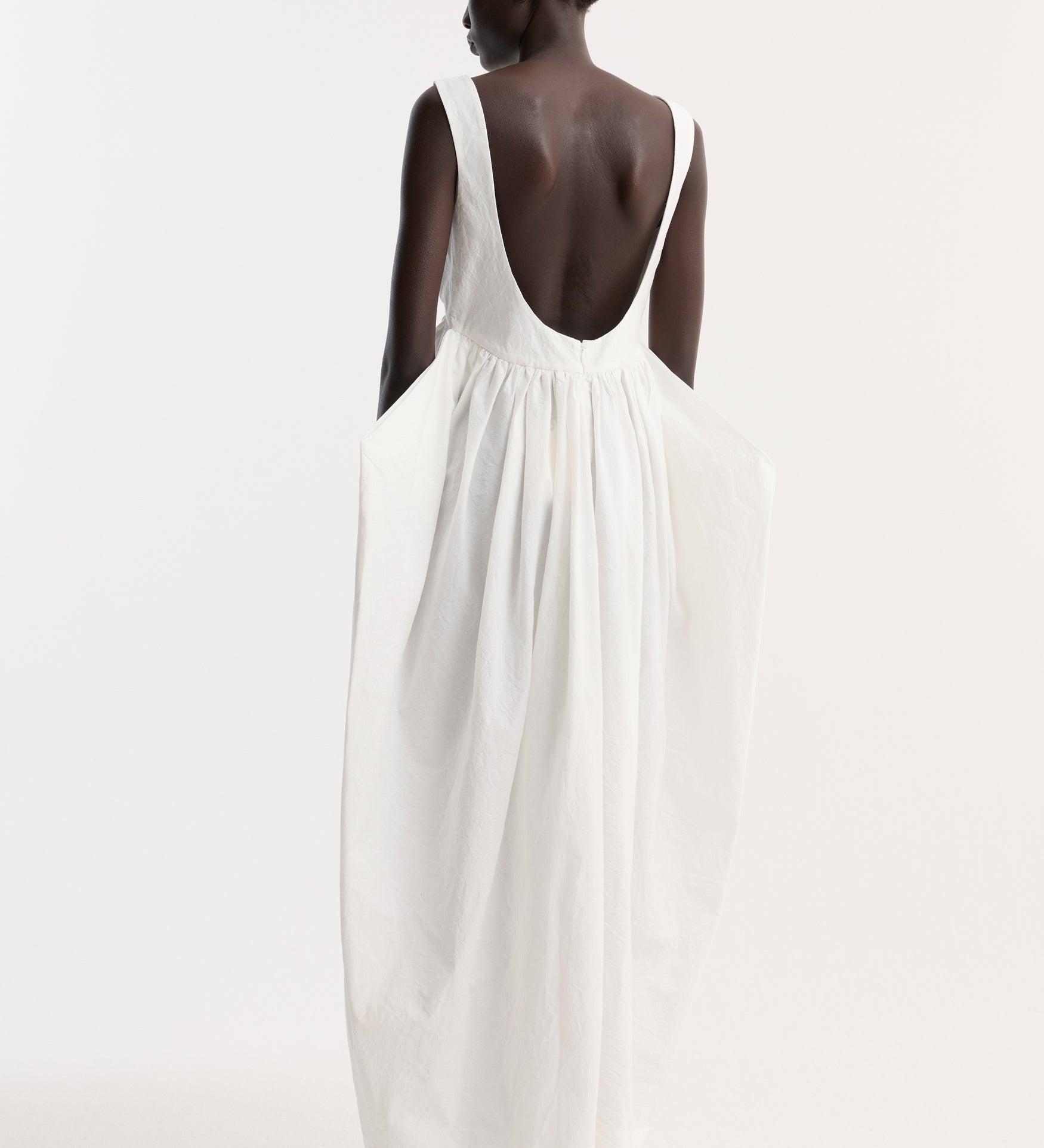 ROHE - Sculptural textured cotton dress | off white