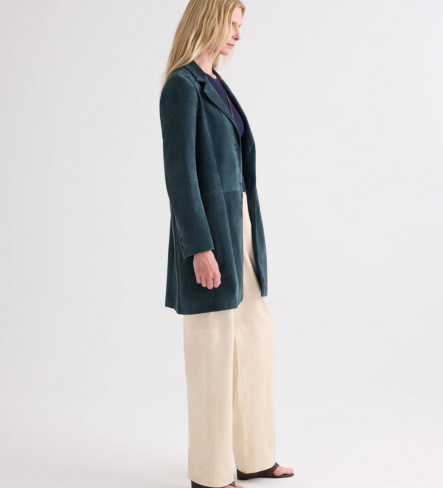 TWP - Easy Car Coat in Luxe Suede