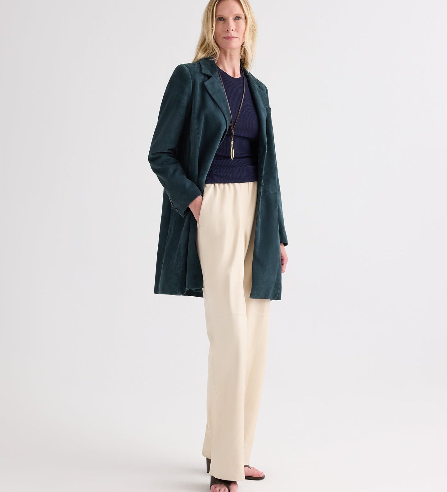 TWP - Easy Car Coat in Luxe Suede
