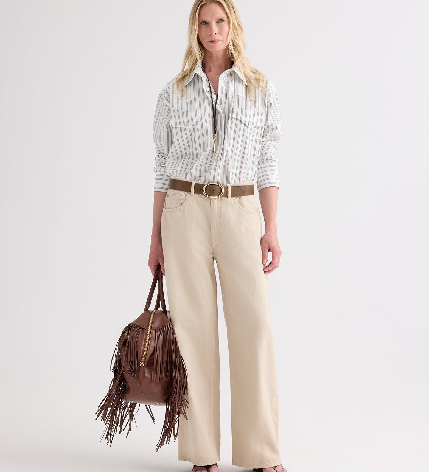 TWP - Large Howard with Side Fringe in Leather