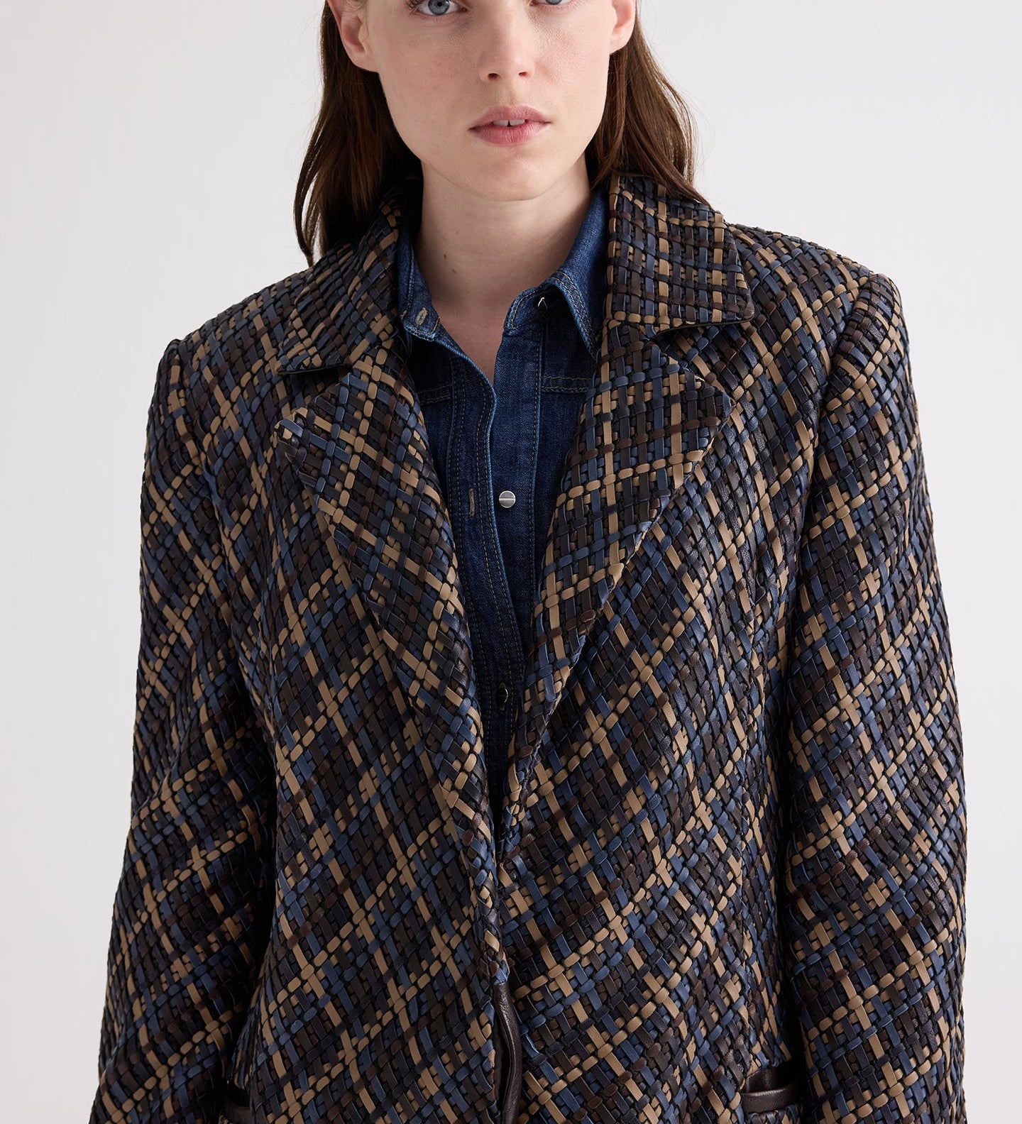 TWP - Crosshatch Leather Mattie Coat in Leather