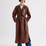 TWP - Leather Unfinished Business Trench Coat in Light Dolce Leather